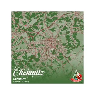 Chemnitz - Germany Christmas Map T-Shirt