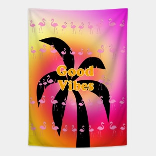 GOOD VIBES PALM TREE Tapestry