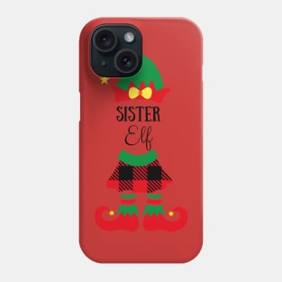 sister elf cute funny matching christmas xmas gift Phone Case