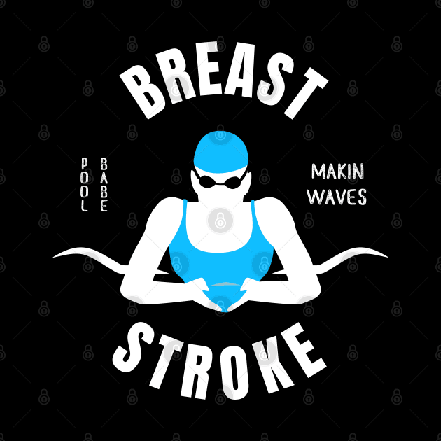 Girls Breaststroke Pool Babe Swimming Gift by atomguy