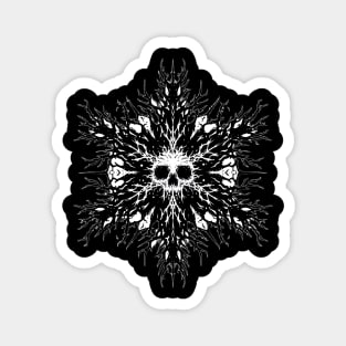 Gothic and Creepy Snowflake Magnet