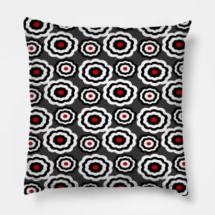 Grey Flower Pattern Pillow