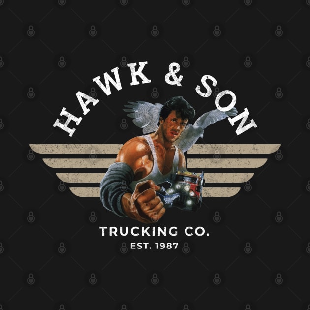 Hawk & Son Trucking Co. Est. 1987 - vintage logo by BodinStreet