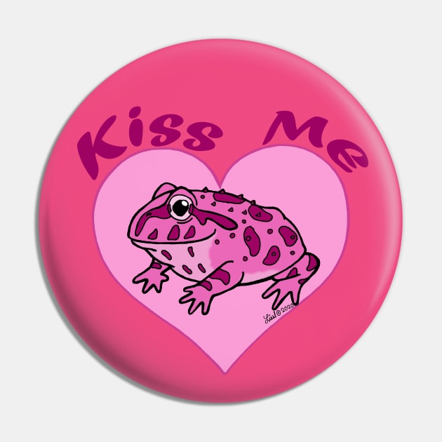 Kiss Me Frog Pin by HonuHoney