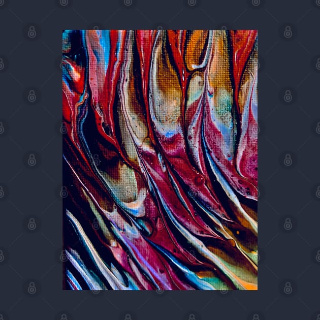 Colorful acrylic abstract pouring art by baksuart