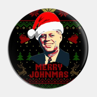 John F Kennedy Merry Johnmas Pin