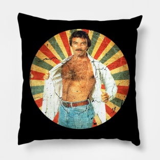 Tom Selleck//Retro Vintage Pillow