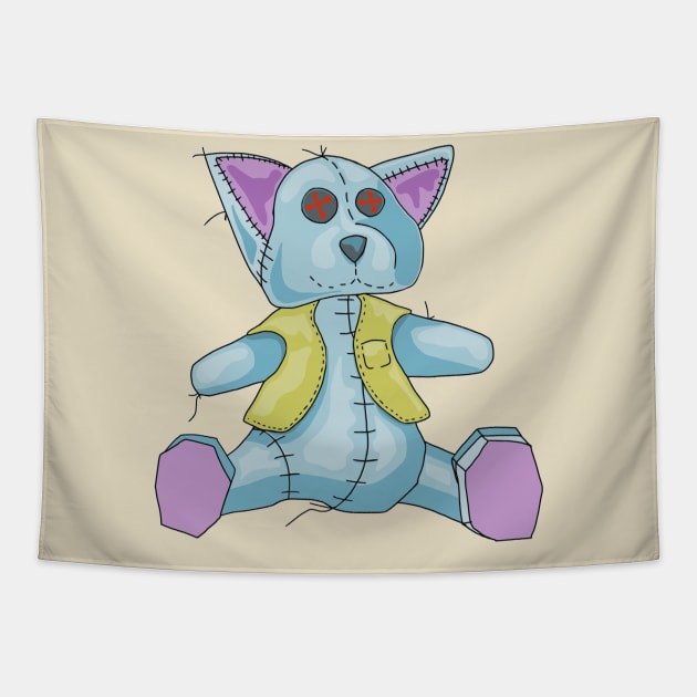 Tattered Cat Stuffie Tapestry by macpeters