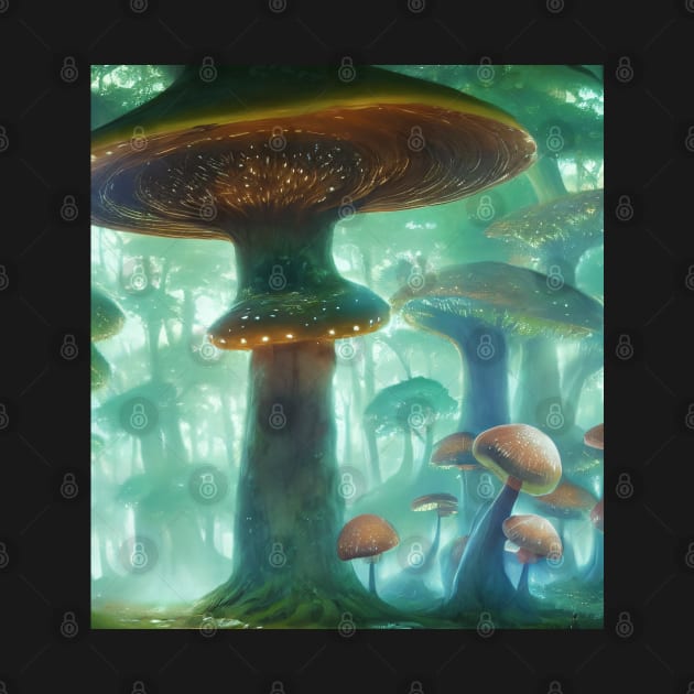 Enchanted Mushroom Forest by Manzo Carey