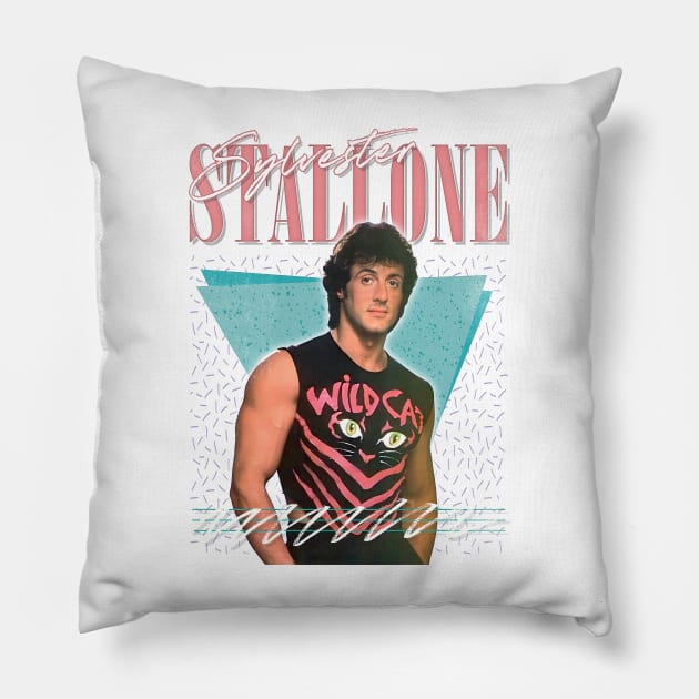 Sylvester Stallone /// 80s Retro Aesthetic Pillow by DankFutura