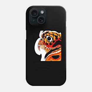 orange parrot ecopop loro naranja art Phone Case