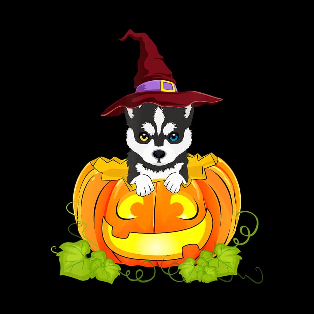 Funny Siberian Husky Pumpkin Halloween Costumes by JaydeMargulies