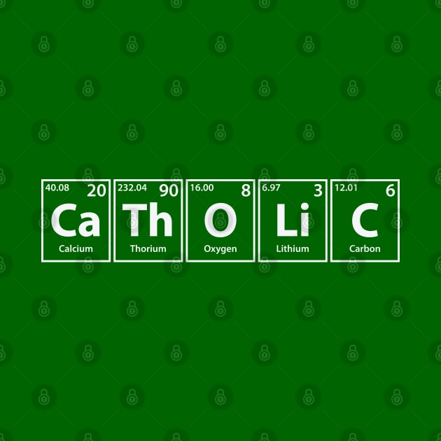 Catholic (Ca-Th-O-Li-C) Periodic Elements Spelling by cerebrands