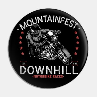 Mountainfest Downhill Motorbike Race Graphic Motorcycle Pin