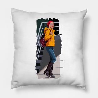 Fall in Manhattan Pillow