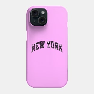 New York Varsity Black Text Phone Case