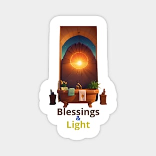 Blessings & Light / easter greetings / easter wishes Magnet