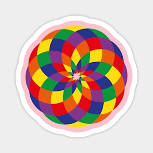 Rainbow Petals Magnet