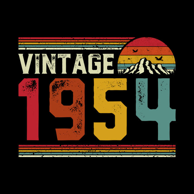Vintage 1954 Birthday Gift Retro Style by Foatui