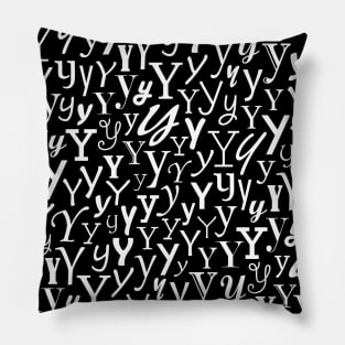 Y - Typography (White) Pillow