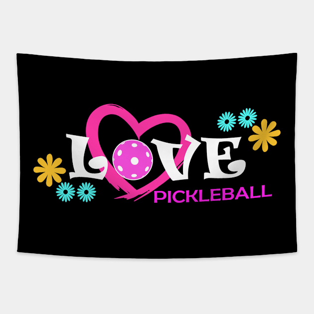 Womens Pickleball Gift Pickle Ball Player Pickleball Print Tapestry by Linco