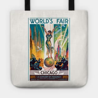 World's Fair Chicago USA 1933 Vintage Poster Tote