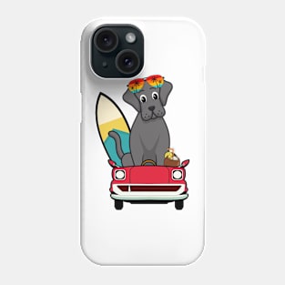 Funny Big Dog is driving to the beach Phone Case