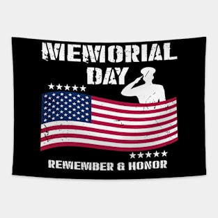 Memorial Day USA Flag Remember Honor Patriot Tapestry