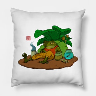 A Frog and His Son Tired Pillow