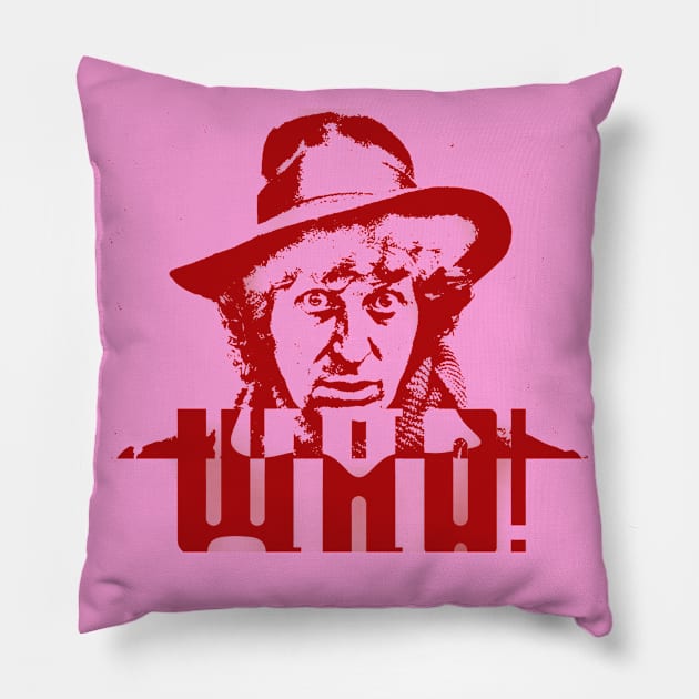 WHO?! The Doctor is in. Pillow by Wonderstuff