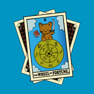 TAROT CARDS DECK | THE WHEEL OF FORTUNE. | FORTUNE CAT T-Shirt