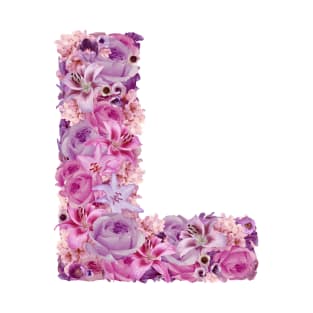 Pink Floral Letter L T-Shirt