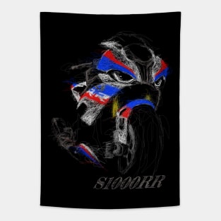 S1000RR Scribble Art Tapestry