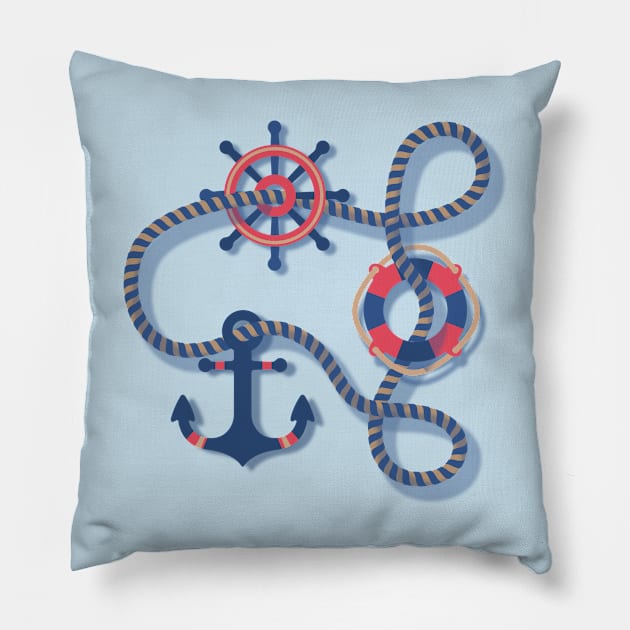 marine theme Pillow by Marina patterns