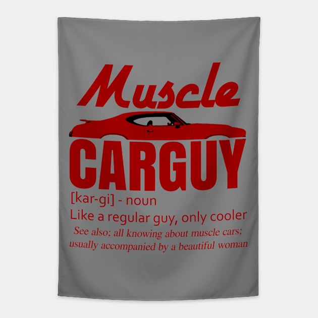 Muscle Car Guy Funny Dictionary Definition Tapestry by CharJens