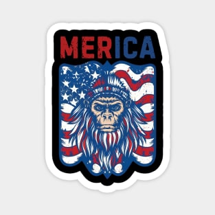 Bigfoot American Flag Magnet