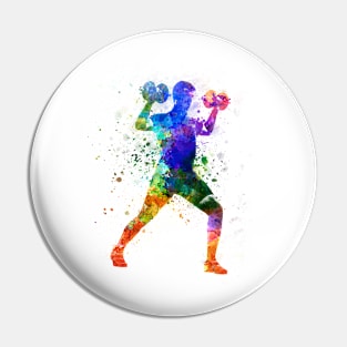 Man exercising weight training Pin