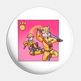 Calvin Hobbes mode ninja samurai Pin