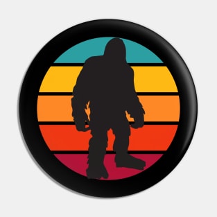 Big Foot Retro Vintage Sunset Bigfoot Pin