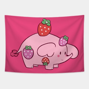 Strawberry Elephant Tapestry