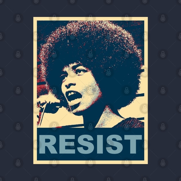 Angela Davis Resist by Tainted