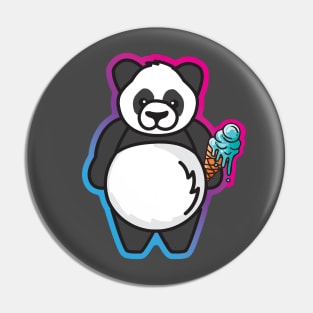 Panda Bear with an Ice Cream Pin