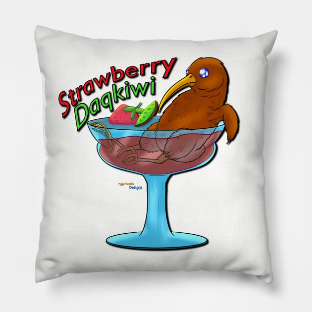 Punimals: Strawberry Daqkiwi - Text Pillow by tygerwolfe