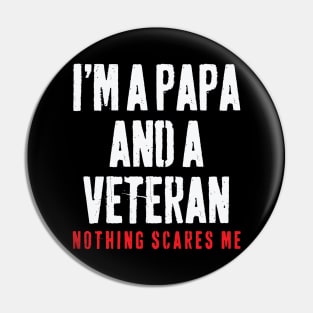 Papa Veteran Father Father's Day Pin