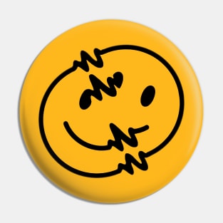 Smiley Face Distorted Pin