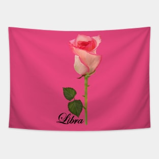 Libra Zodiac Horoscope Rose hand drawn art Tapestry