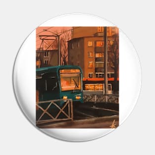 Urban sunset Pin