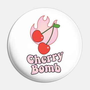 Cherry Bomb and Pink Flaming Design Pin