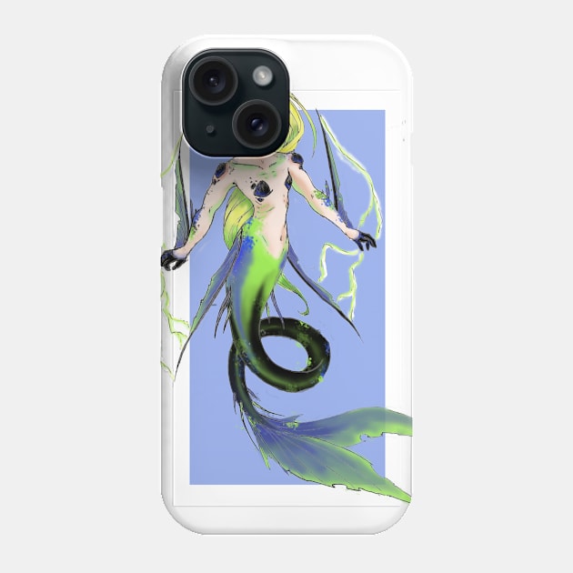 Electric Mermaid Phone Case by Nenril