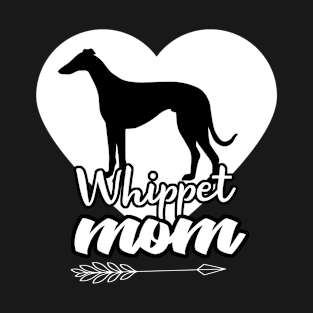 Proud Whippet Mom Heart Arrow T-Shirt